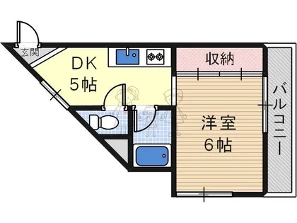 大阪府大阪市住吉区苅田3丁目【マンション】の間取り