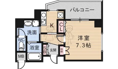 ディナスティ長居公園南【2階】の間取り