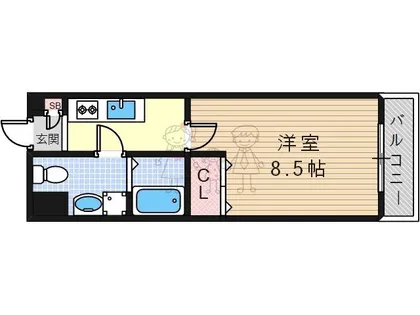 大阪府大阪市天王寺区国分町【マンション】の間取り