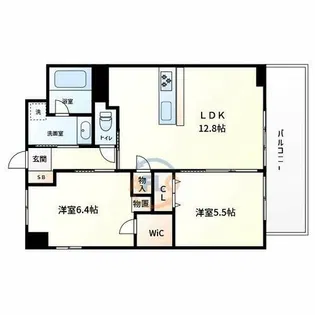 ラ ヴィータ平野【1階】の間取り