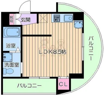 大阪府大阪市阿倍野区西田辺町2丁目【マンション】の間取り
