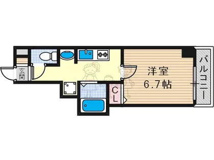 大阪府大阪市東住吉区杭全2丁目【マンション】の間取り