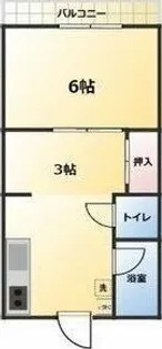 1DKの間取り画像