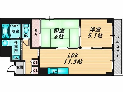 ベルデフロレアール【3階】の間取り