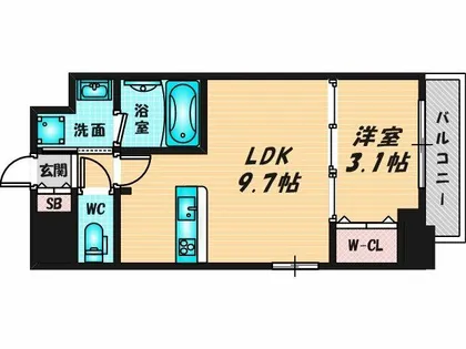 ソルテラスOSAKA EAST GATE【7階】の間取り