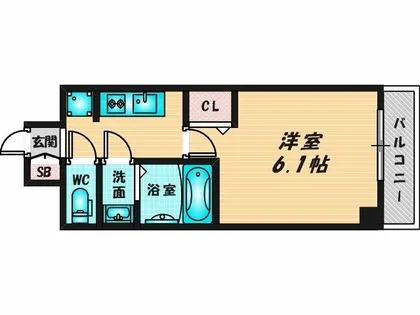 アドバンス大阪リーヴァ【6階】の間取り