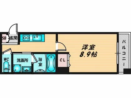 レクラン深江南【8階】の間取り