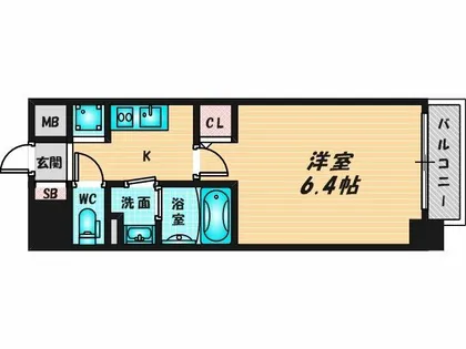 グランパシフィック巽中【9階】の間取り