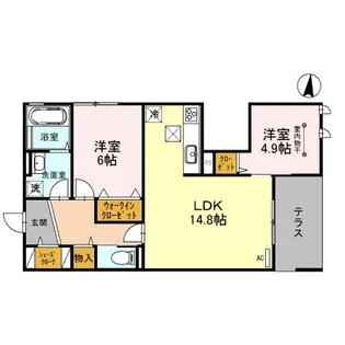 大阪府茨木市水尾1丁目【アパート】の間取り