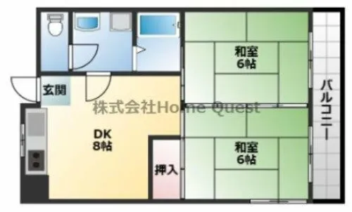 五百石マンション【5階】の間取り