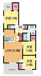 Plumage夙川【301号室】の間取り