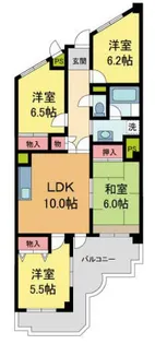 夙川リンデンハイム【103号室】の間取り