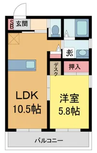 プランドール北昭和【3階】の間取り