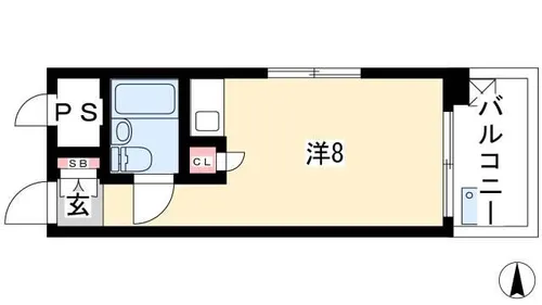 トーカングランドマンション栄【216号室】の間取り