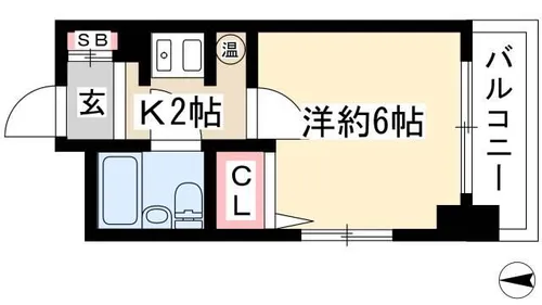 セザール鶴舞公園【5階】の間取り