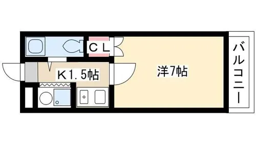 キャピタル上前津【5E号室】の間取り