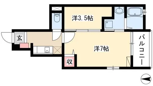 アルバーダ【102号室】の間取り