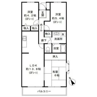 ラ・ジョリーメゾン【2階】の間取り