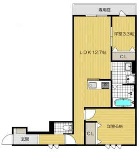 YOURMAISON宝【1階】の間取り