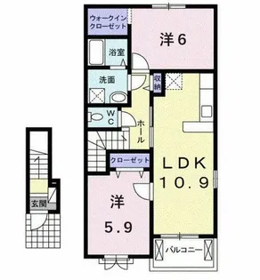 大阪府堺市南区美木多上【アパート】の間取り