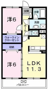 大阪府堺市東区日置荘田中町【マンション】の間取り