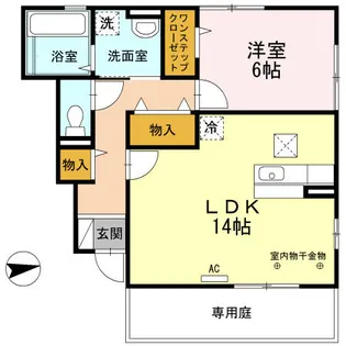 グリーンハイツ兼田【1階】の間取り