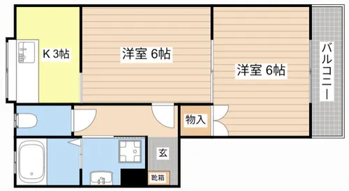 コーポラスみやび【102号室】の間取り