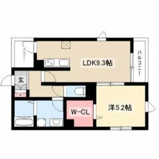 Juno川名【3階】の間取り