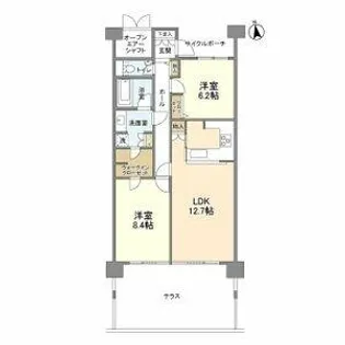 ダイアパレス三の丸西【2階】の間取り