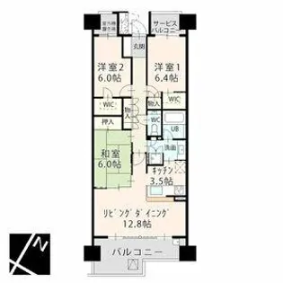 プラウド東山公園【4階】の間取り