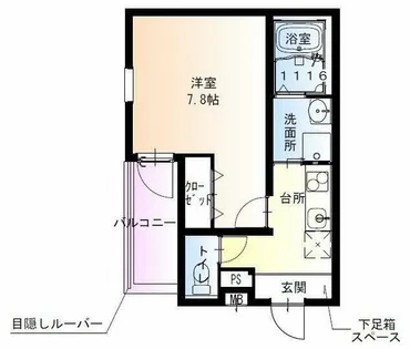 フジパレス今川駅東3番館【1階】の間取り