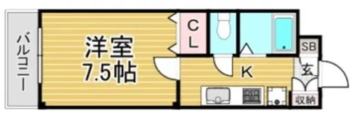 福岡県春日市上白水9丁目【マンション】の間取り