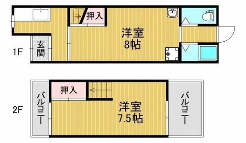 大阪府大阪市住吉区大領5丁目【一戸建】の間取り