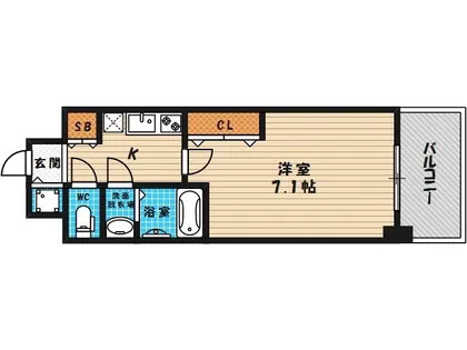 大阪府大阪市北区中崎2丁目【マンション】の間取り