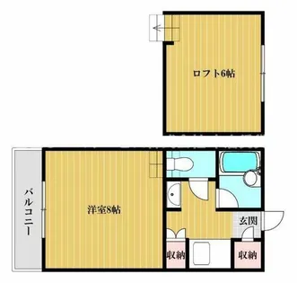 カーサ東住吉【104号室】の間取り
