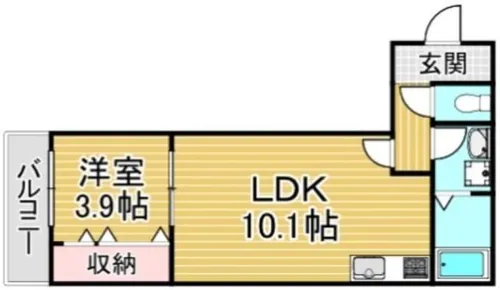 福岡県那珂川市中原2丁目【アパート】の間取り