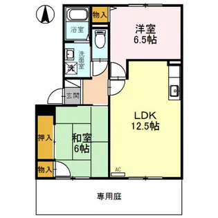 エスポワールイダ 弐番館【2-101号室】の間取り