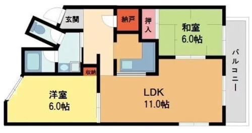 NOAH’s ARK(ノアズ・アーク)【202号室】の間取り