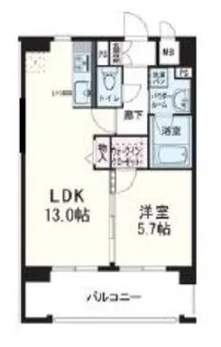 大阪府大阪市福島区福島6丁目【マンション】の間取り