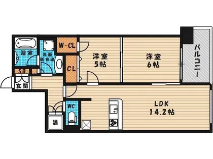 大阪府大阪市北区中崎3丁目【マンション】の間取り