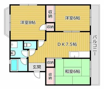 メゾンティック【307号室】の間取り
