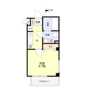 ラカーサ今里【1階】の間取り