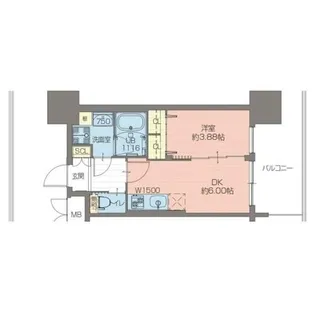 大阪府大阪市旭区高殿6丁目【マンション】の間取り