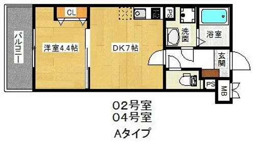 EXハイツアビコⅡ【3階】の間取り