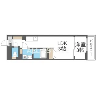 大阪府大阪市城東区東中浜9丁目【マンション】の間取り