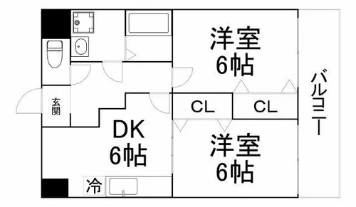 ループ真田山【4階】の間取り