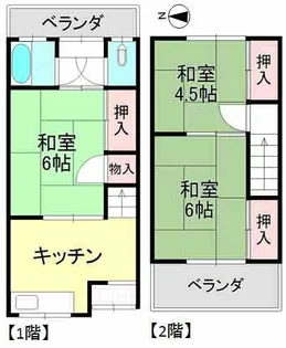 仲谷文化【9号室】の間取り