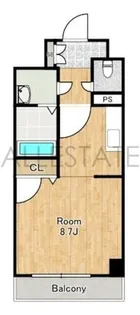 エストゥルースプラスサウス大阪【7階】の間取り