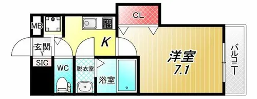 Luxe布施駅前【2階】の間取り