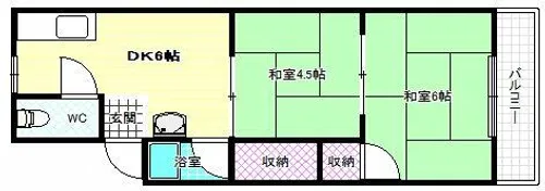 藤井寺第一サンハイツ【3階】の間取り